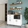 Hanah Home Armario Multiusos Blanco y Nogal